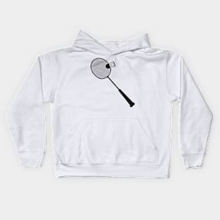 Badminton Player Minimalist Desing Kids Hoodie